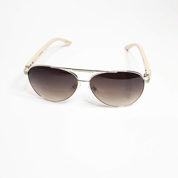 Aviator Sunglasses with Bamboo Arms - Picture 5 of 6